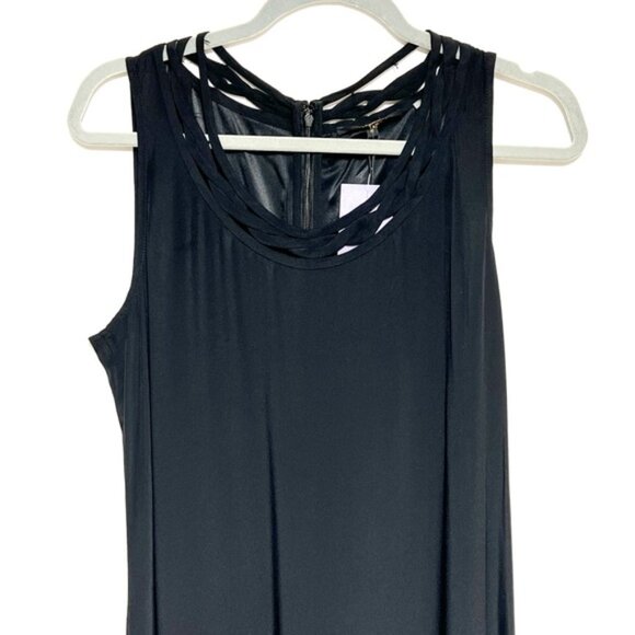 Kobi Halperin Womens Keira Black Braided Asymmetric Maxi Dress M - Picture 2 of 7